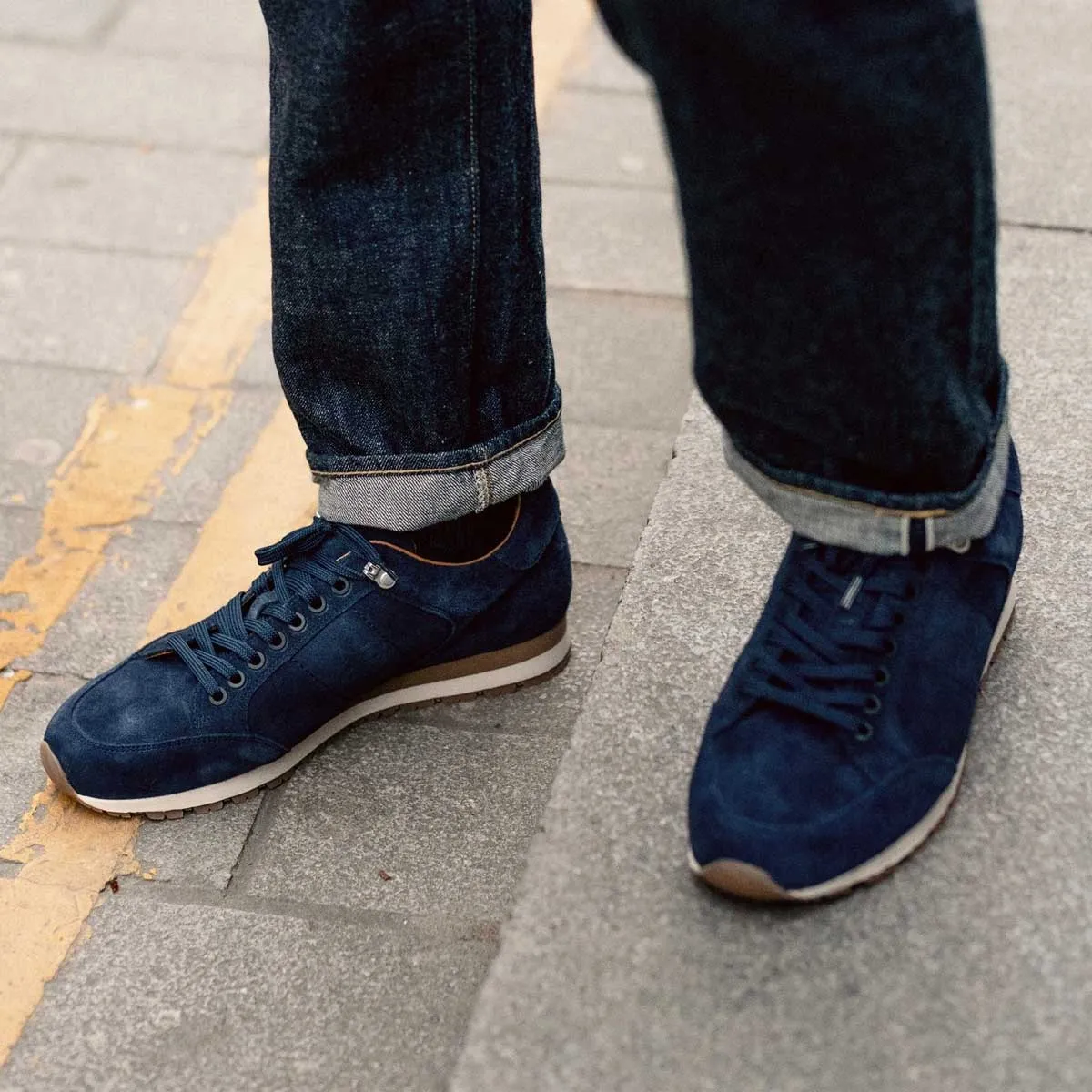 BARKER Seb Sneakers - Mens - Navy Suede