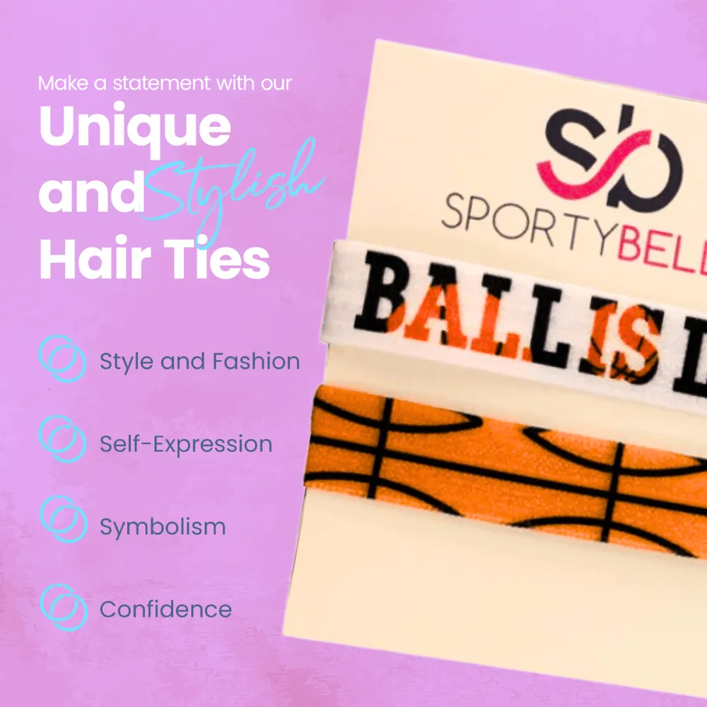 Basketball Hair Ties -Pick Color