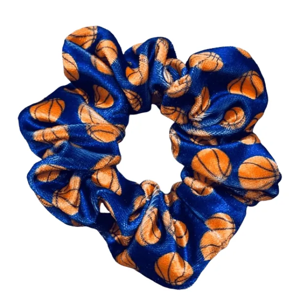 Basketball Premium Velvet Scrunchie