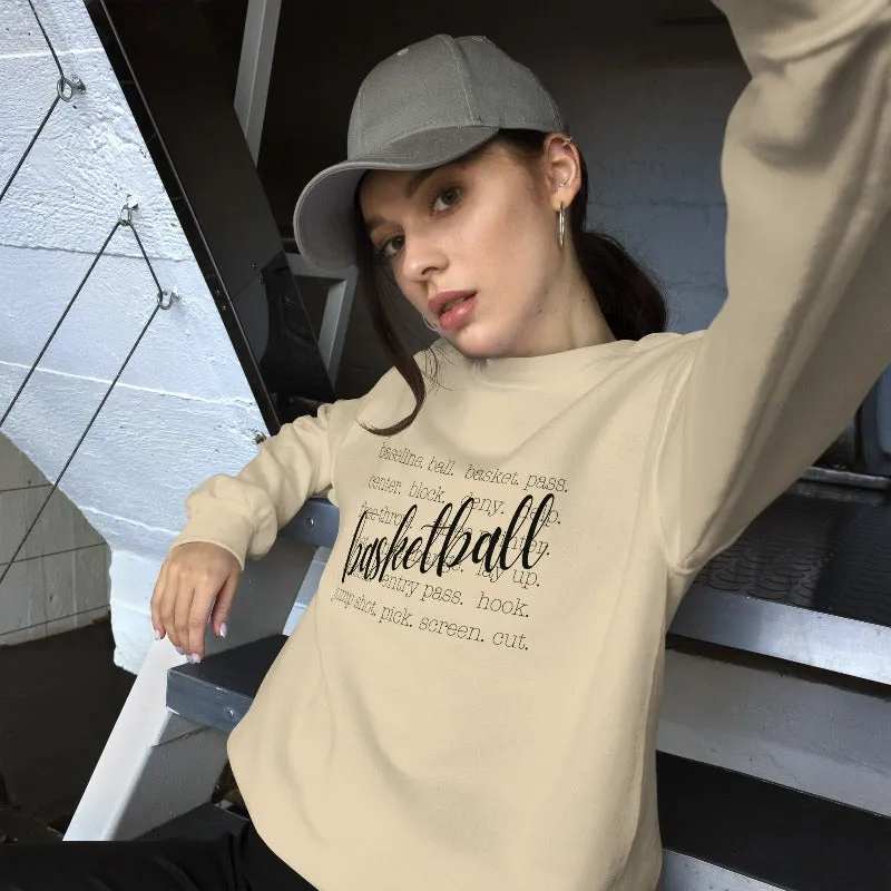 Basketball Terminology Unisex Pullover Sweatshirt