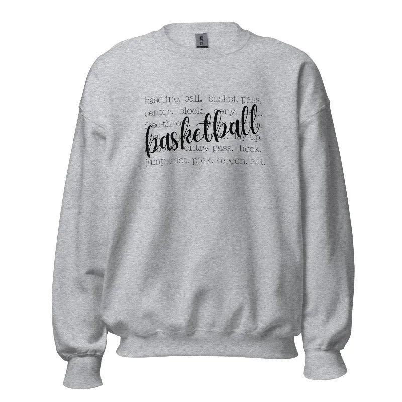 Basketball Terminology Unisex Pullover Sweatshirt