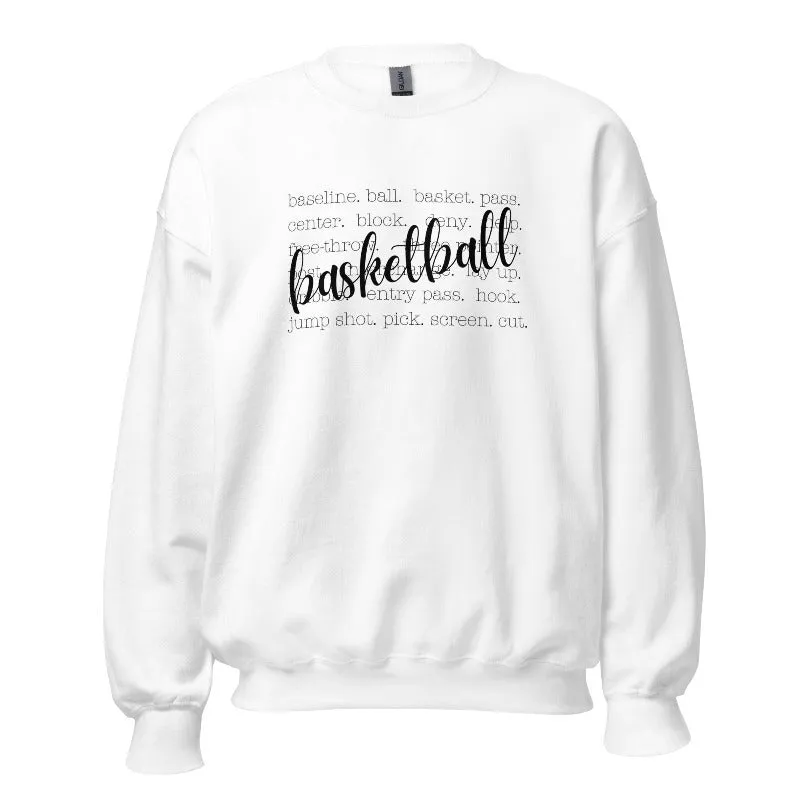 Basketball Terminology Unisex Pullover Sweatshirt