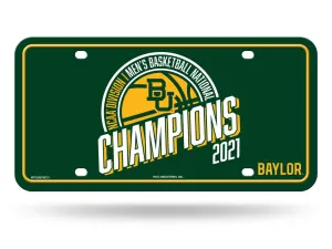 Baylor Bears 2020-2021 Basketball National Champions Metal License Plate Cover