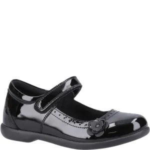 Black Bethany Patent Junior School Shoes