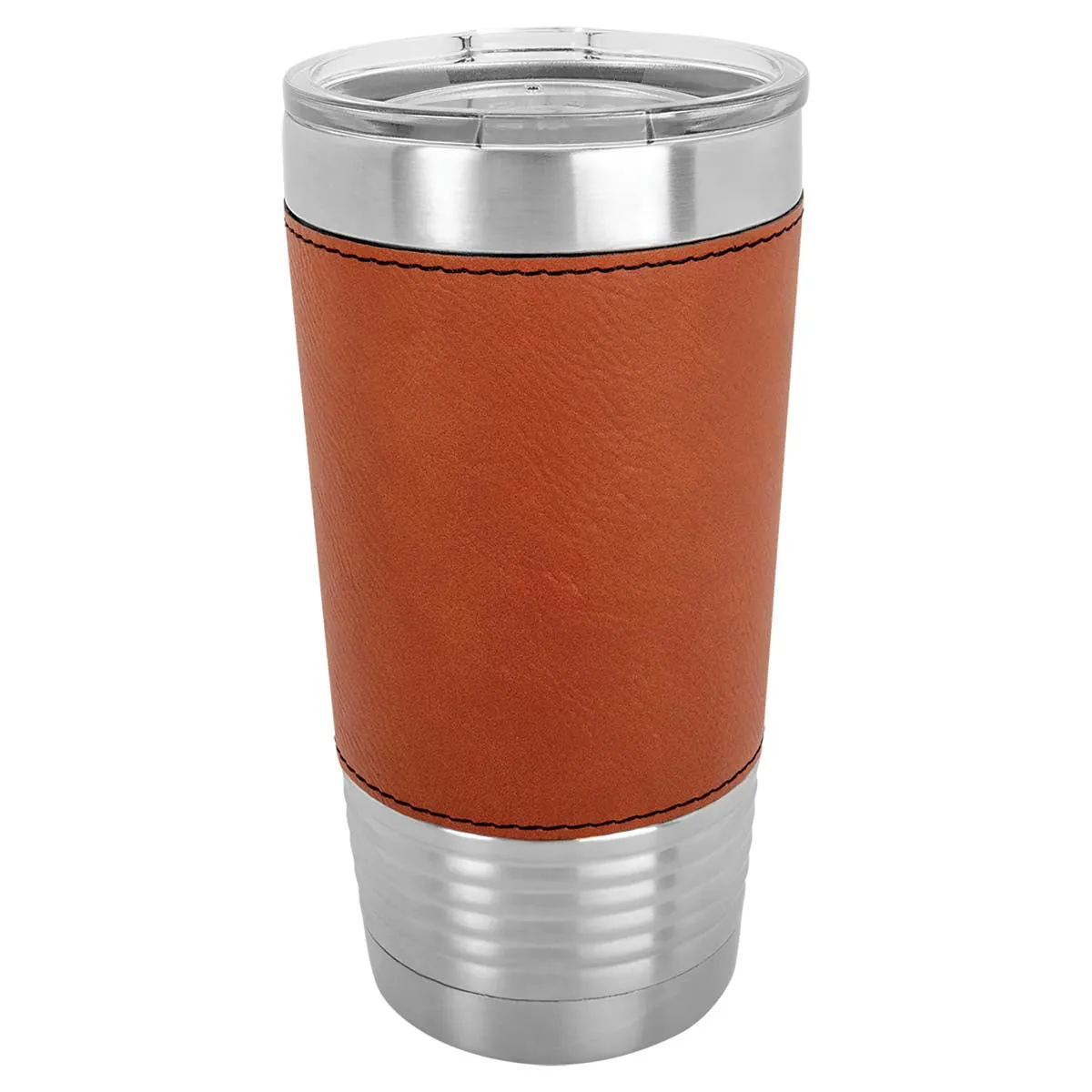 Blank 20 oz Leatherette Tumbler, Insulated Stainless Steel   Lid