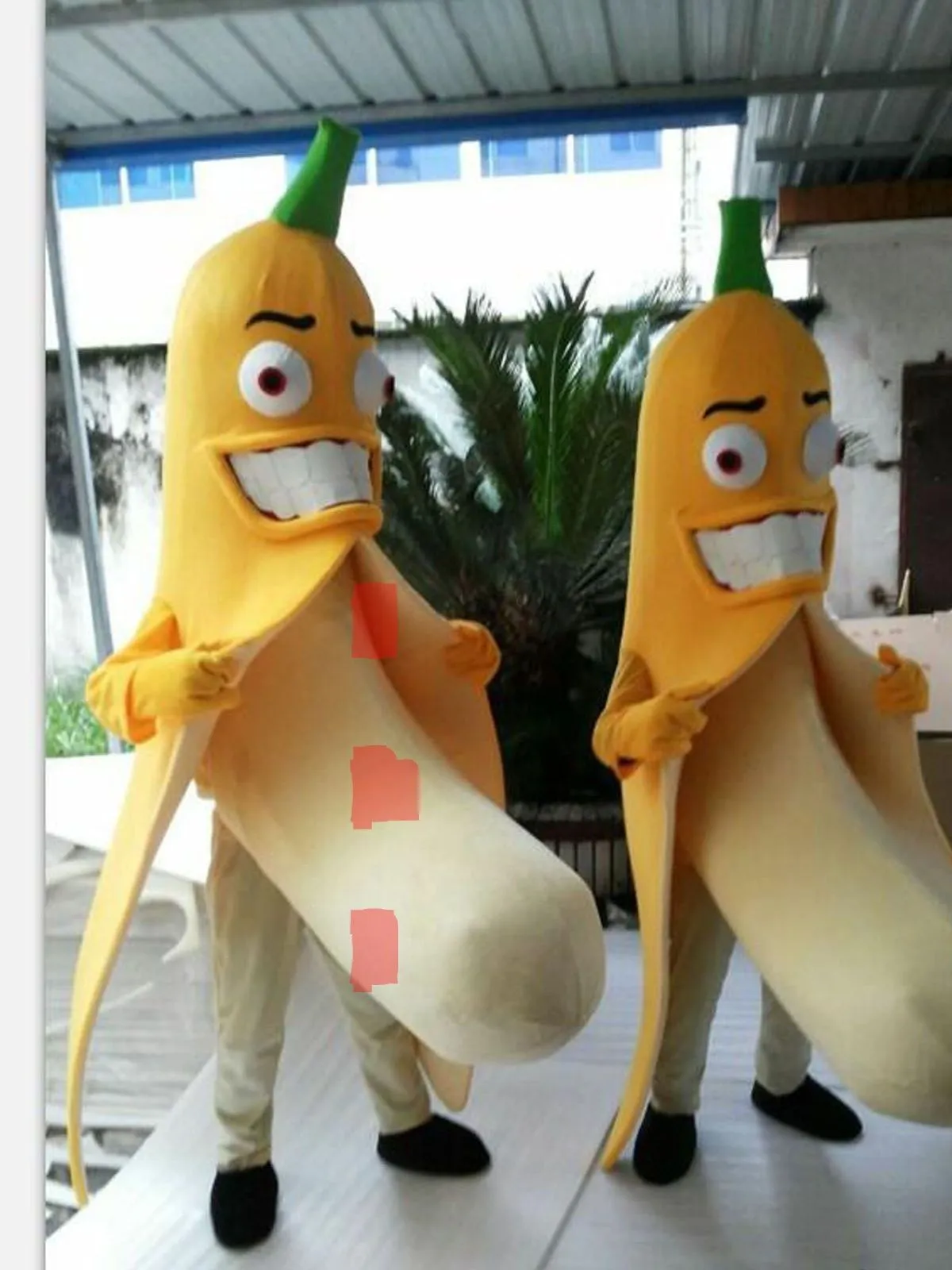 Both Banana Suit Mascot Costume Party Carnival