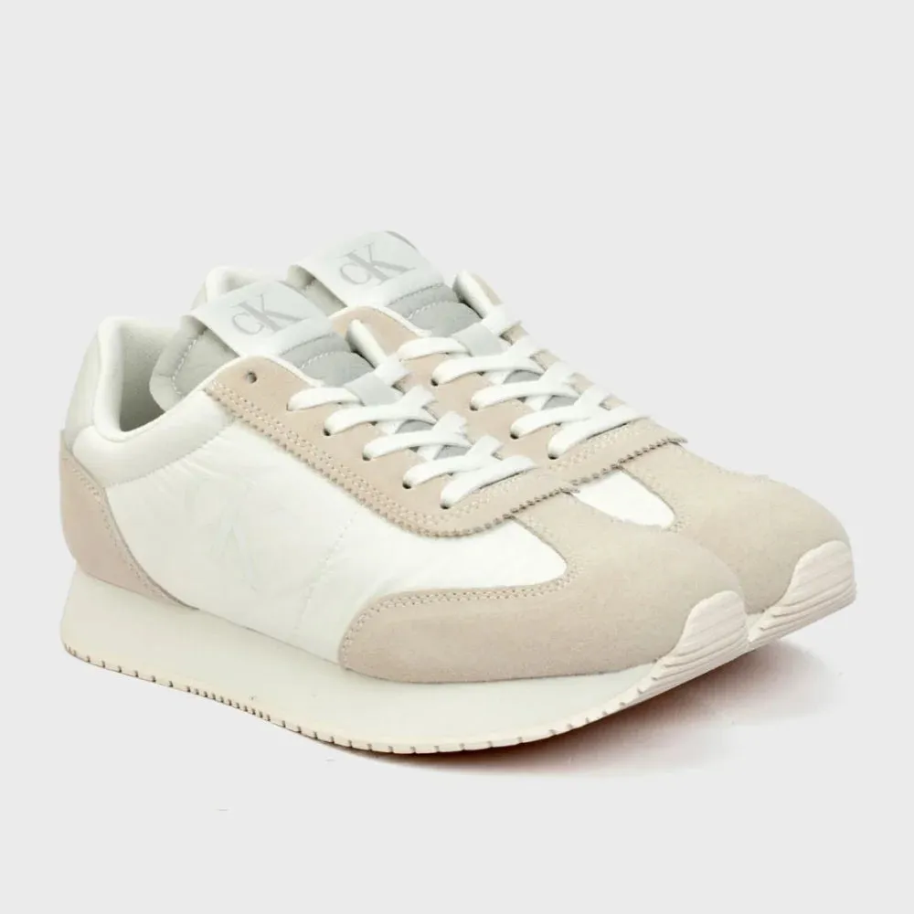 Calvin Klein Jeans Retro Runner Vintage Tongue Trainer - WHT