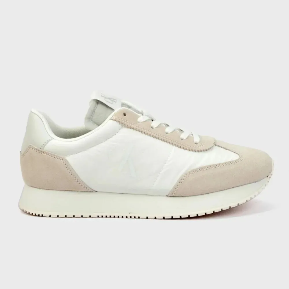 Calvin Klein Jeans Retro Runner Vintage Tongue Trainer - WHT