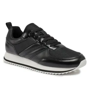 Calvin Klein Low Top Lace Up Jaq Mono Trainer HM0HM01343-BLKWHT