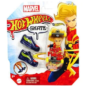 Captain Marvel Hot Wheels Skate Fingerboard and Shoes