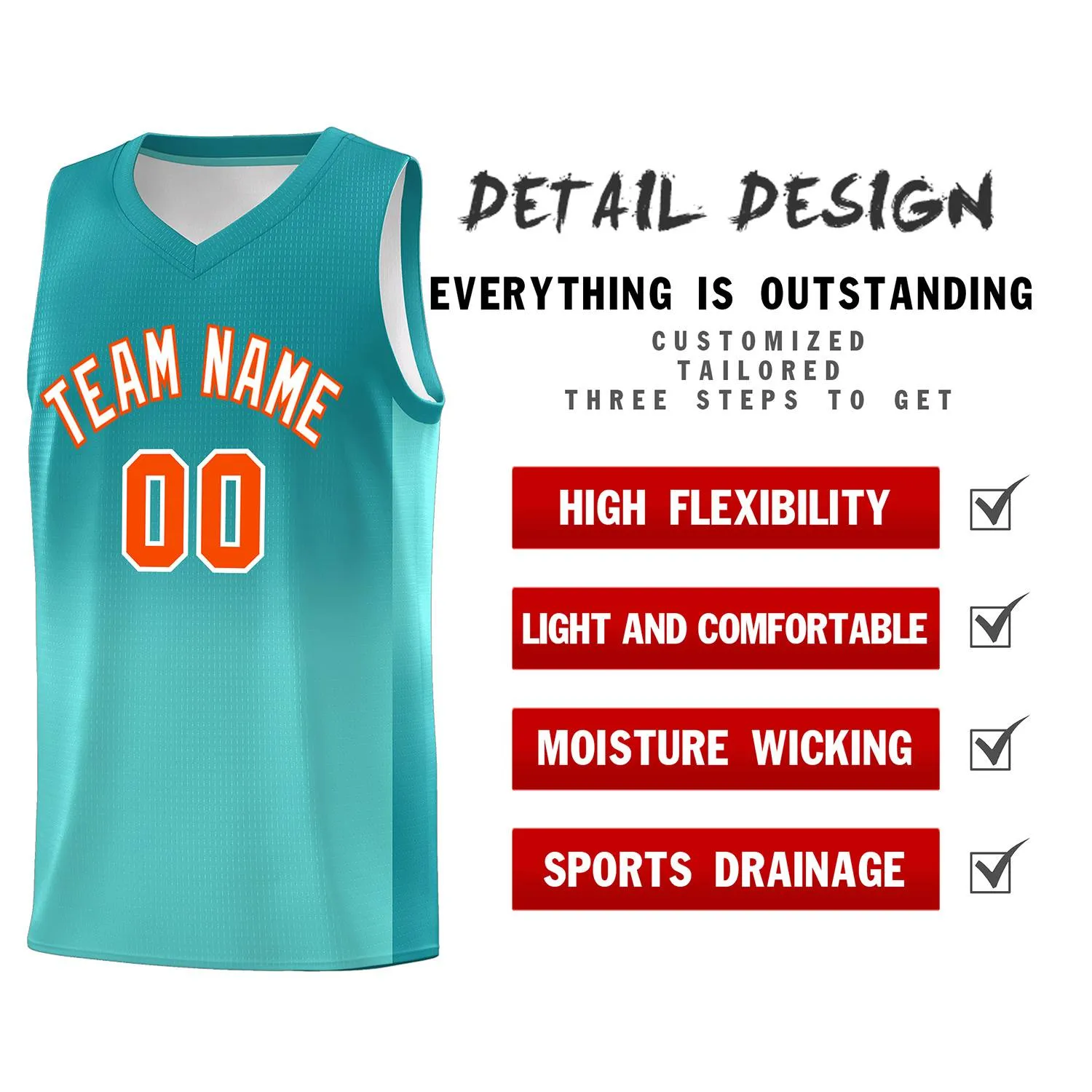 Custom Aqua Bright Green Gradient Fashion Sets Sports Uniform Basketball Jersey