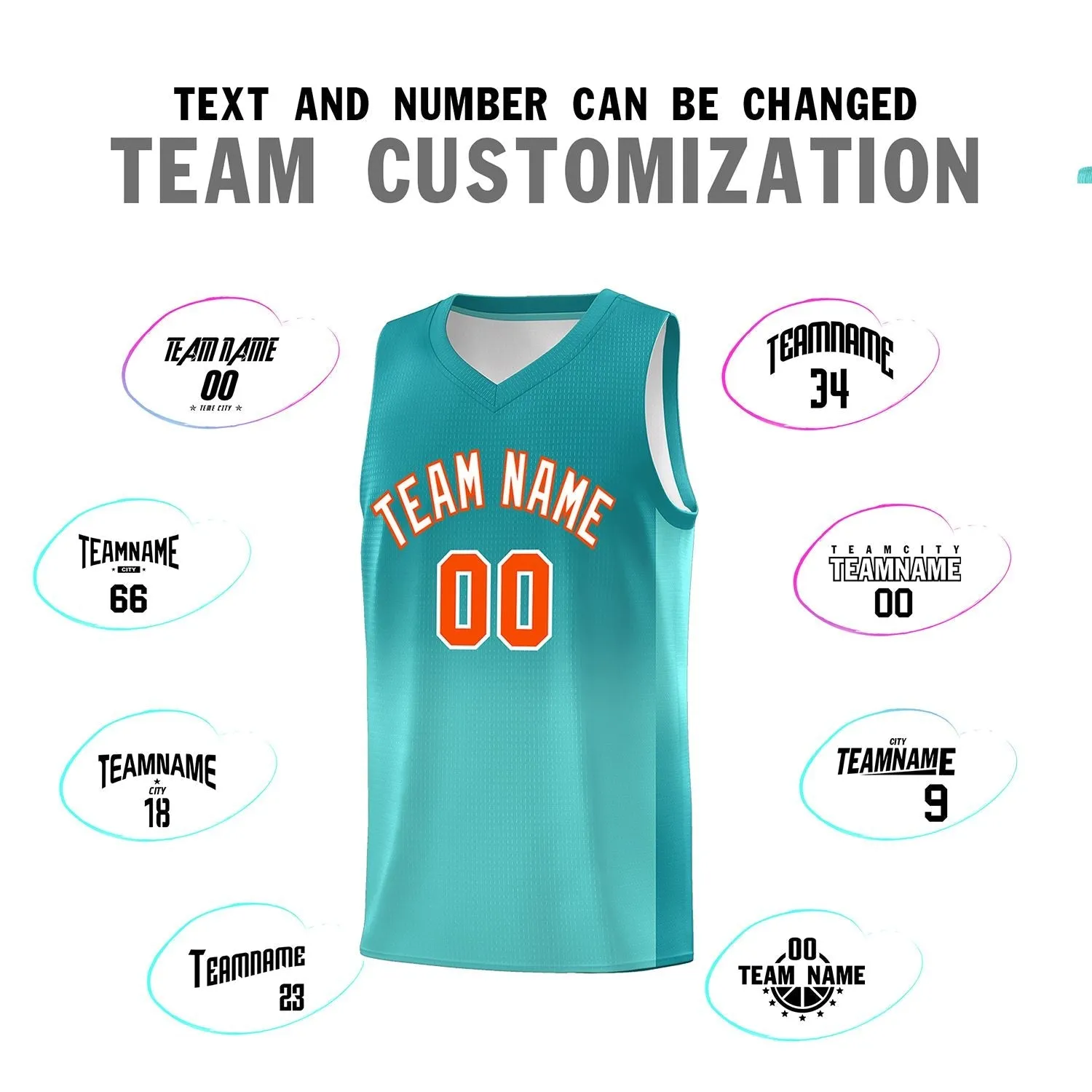 Custom Aqua Bright Green Gradient Fashion Sets Sports Uniform Basketball Jersey