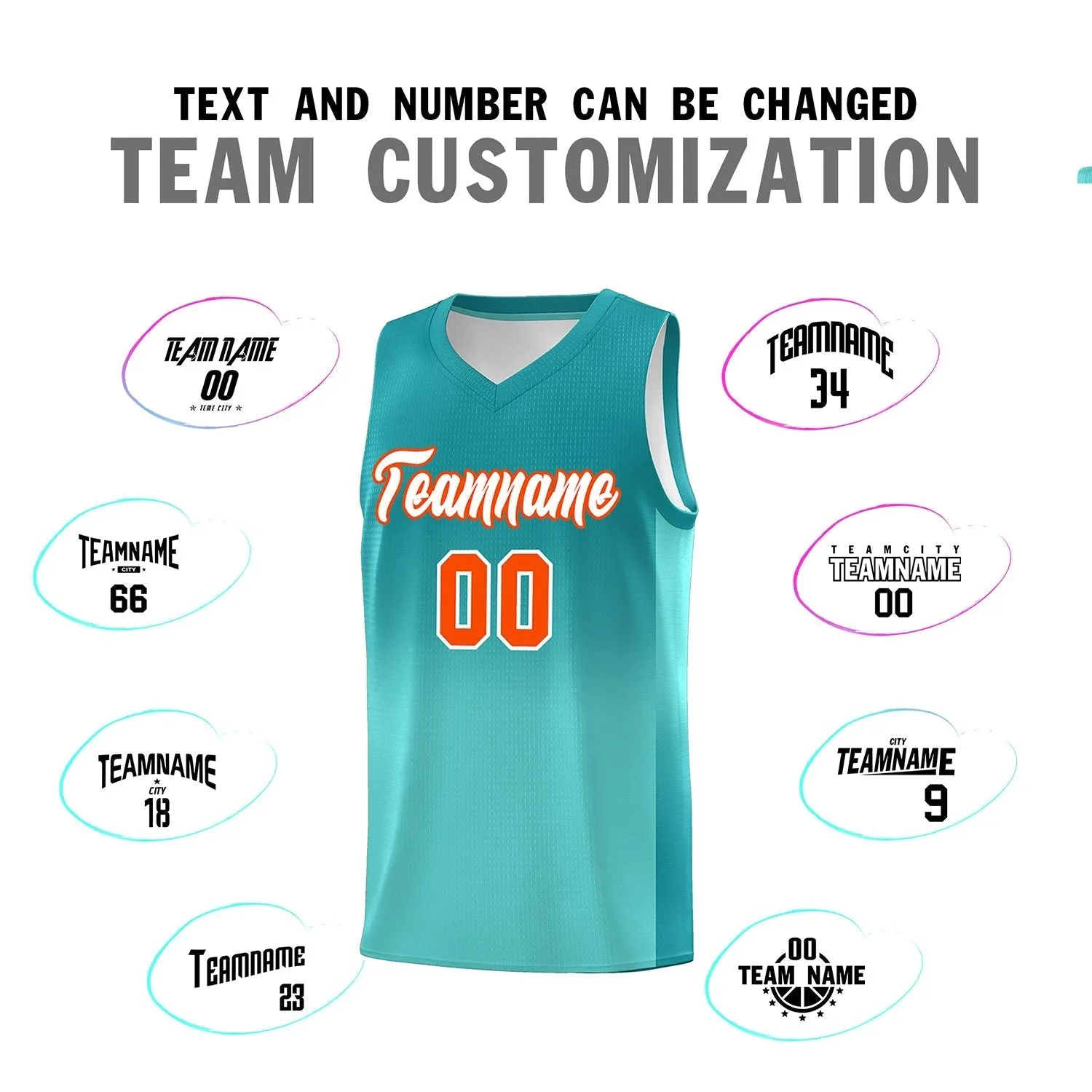 Custom Aqua Bright Green Gradient Fashion Sets Sports Uniform Basketball Jersey