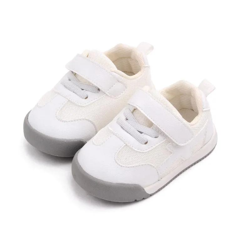 D2678 Kids Autumn Sporty White Shoes - Breathable and Non-Slip Footwear