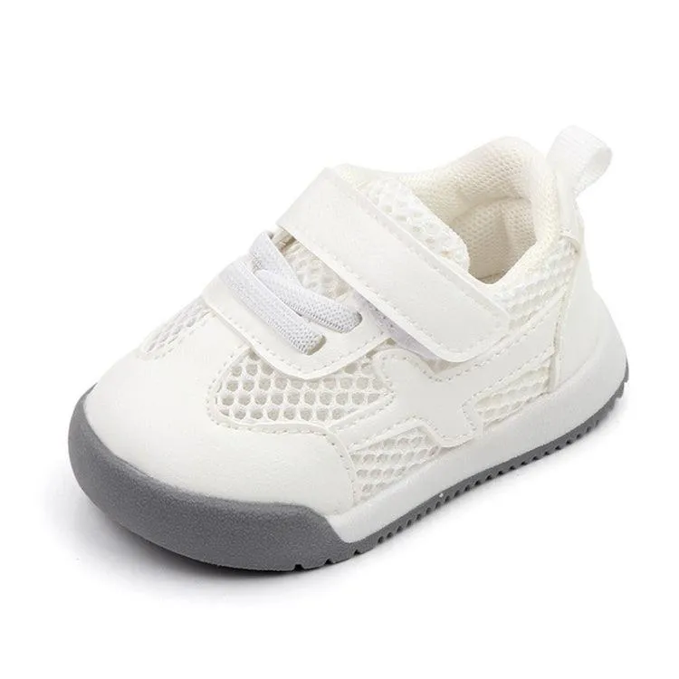 D2678 Kids Autumn Sporty White Shoes - Breathable and Non-Slip Footwear