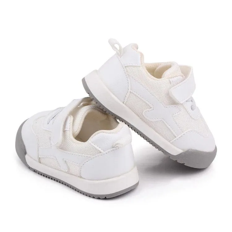 D2678 Kids Autumn Sporty White Shoes - Breathable and Non-Slip Footwear