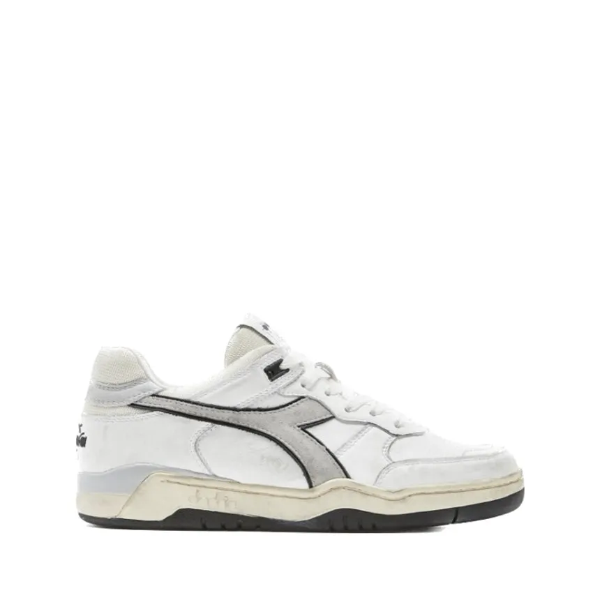 DIADORA HERITAGE SNEAKERS B.560 USED BIANCO-ALLUMINIO