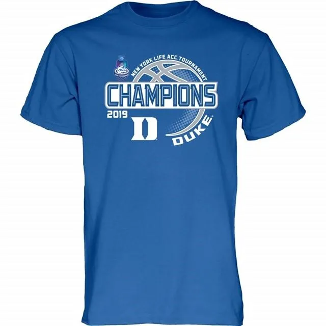 Duke Blue Devils 2019 ACC Men's Basketball Tournament Champions Royal T-Shirt