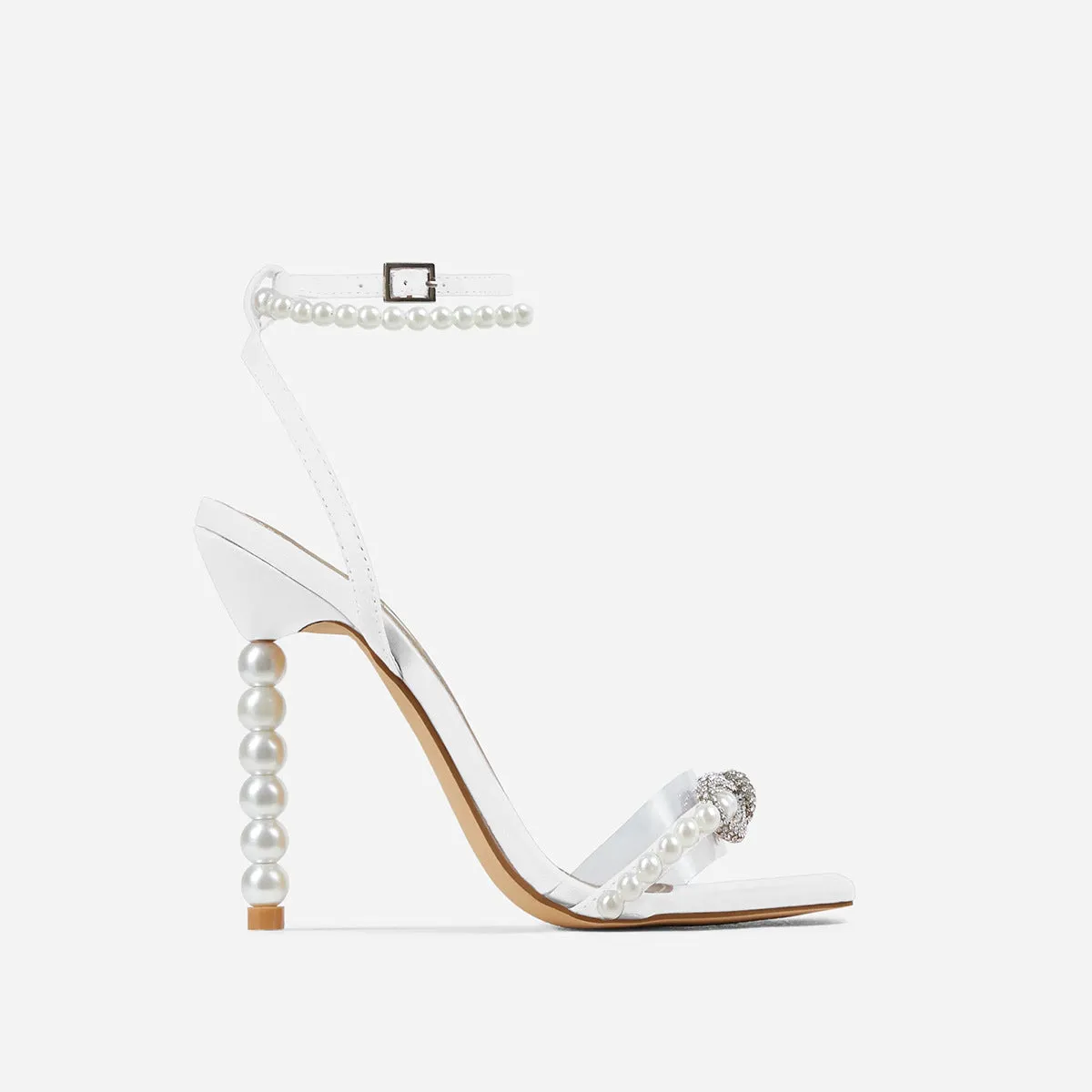 Elegant Pearl-Embellished Pointed-toe Stiletto Women's Shoes