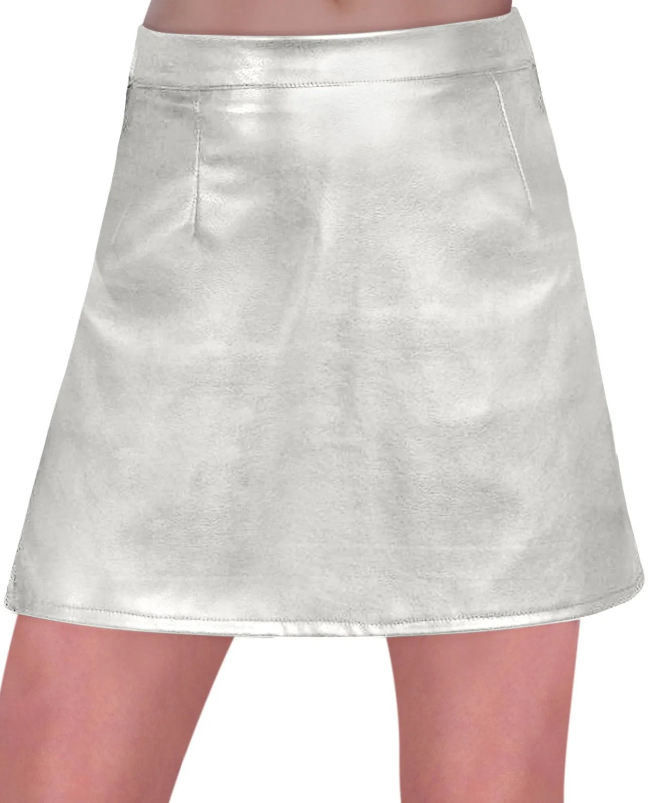 EyeCatch - Womens Faux Leather Look PVC A Line Mini Short Ladies Skirt