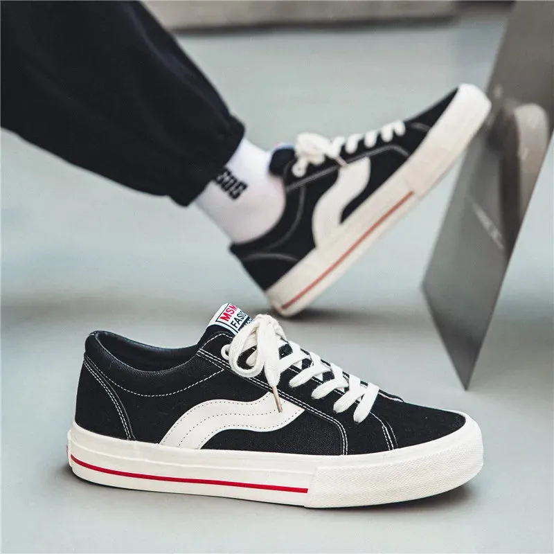 Fashion Canvas Upper Color Block Sneakers