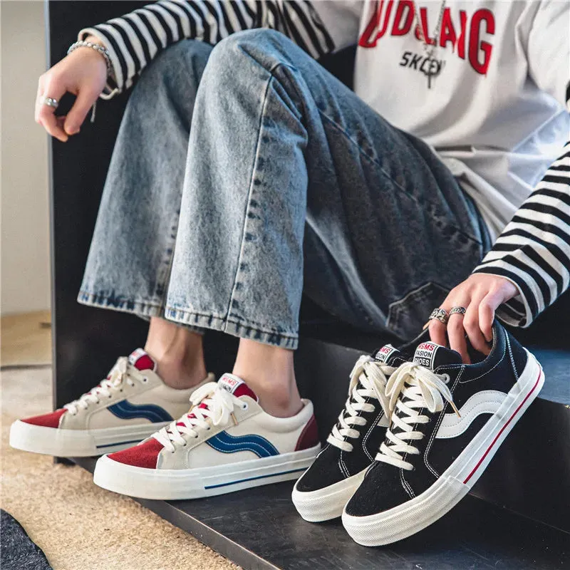 Fashion Canvas Upper Color Block Sneakers