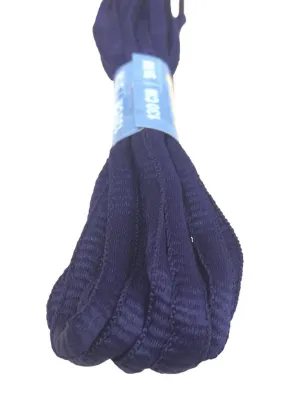 French Navy Blue Oval Running Shoe Shoelaces - 6mm wide