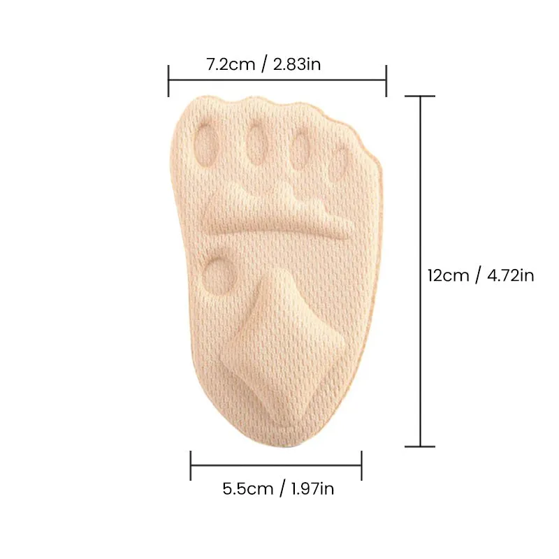 Front foot pads for increased comfort and pain relief