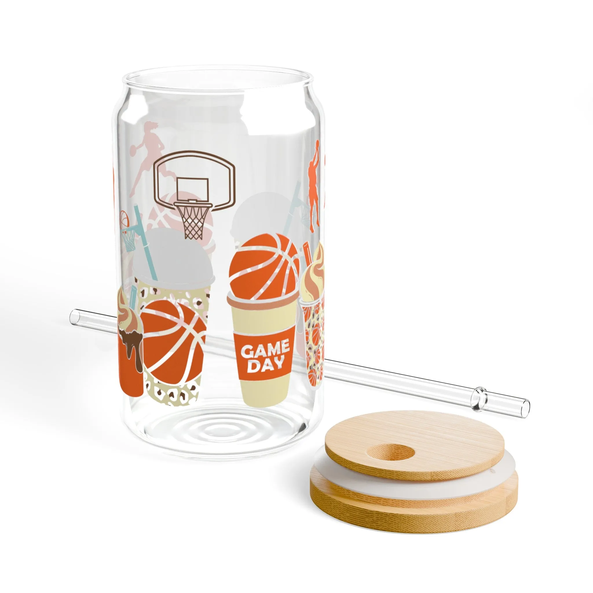 Game Day Basketball | Sipper Glass, 16oz