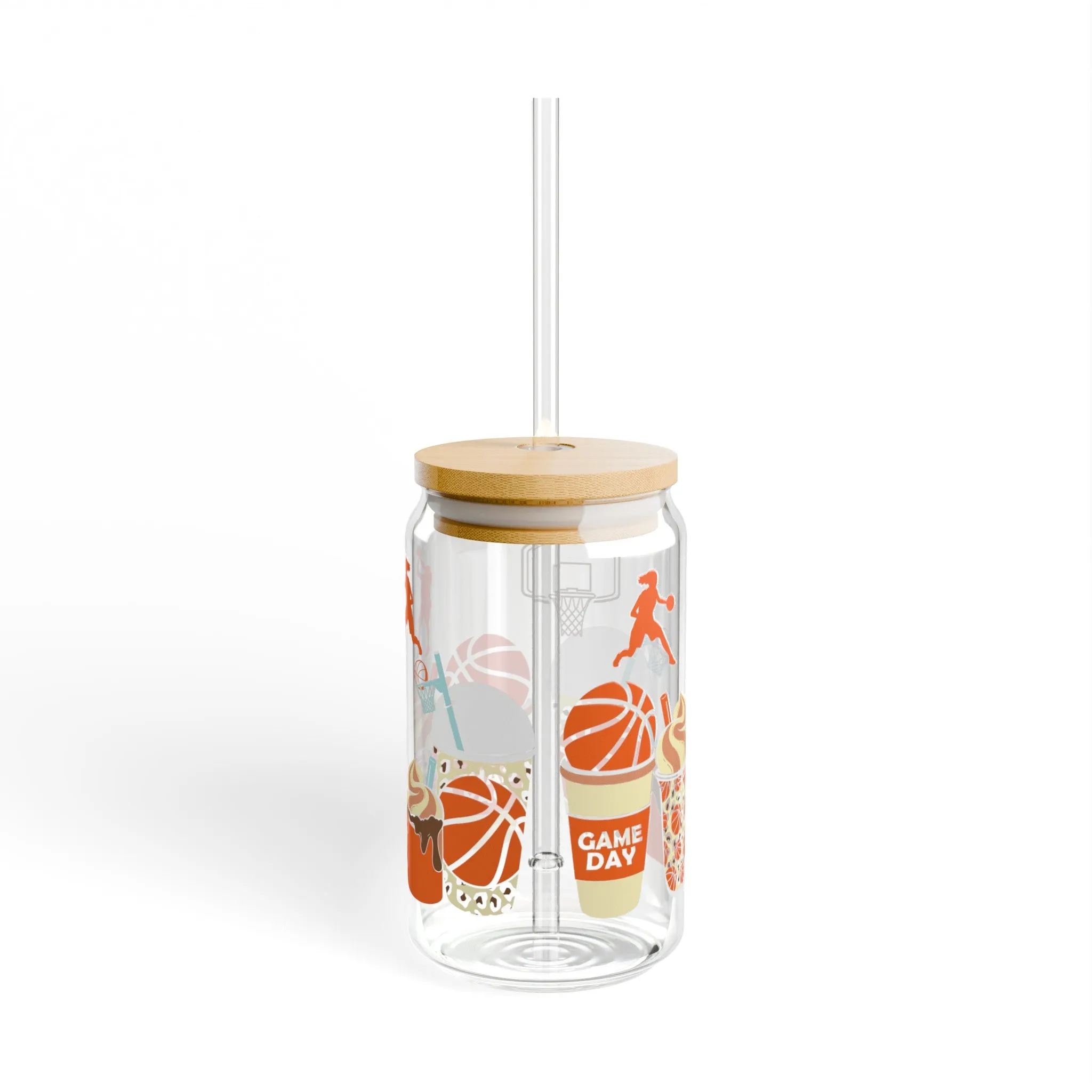 Game Day Basketball | Sipper Glass, 16oz