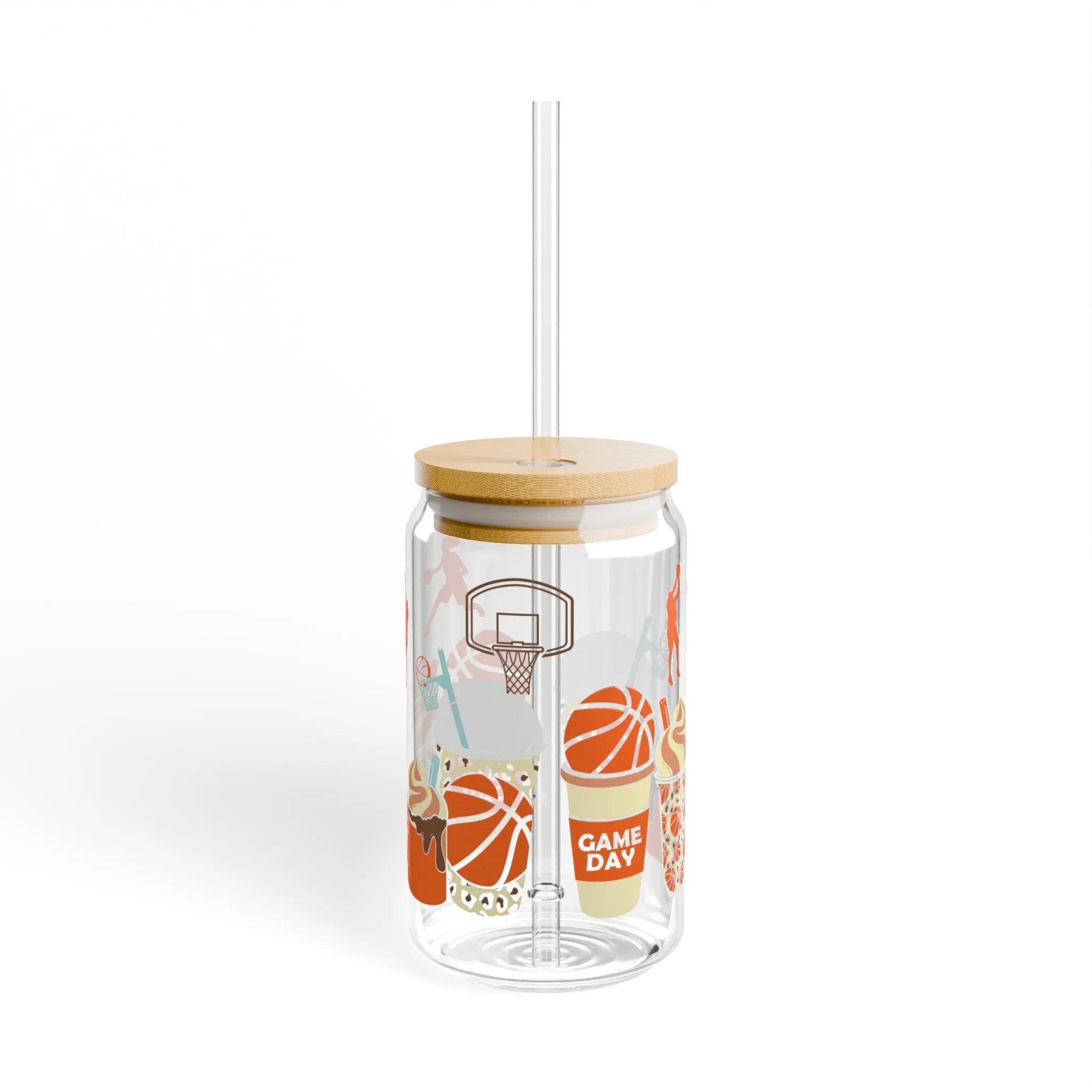 Game Day Basketball | Sipper Glass, 16oz