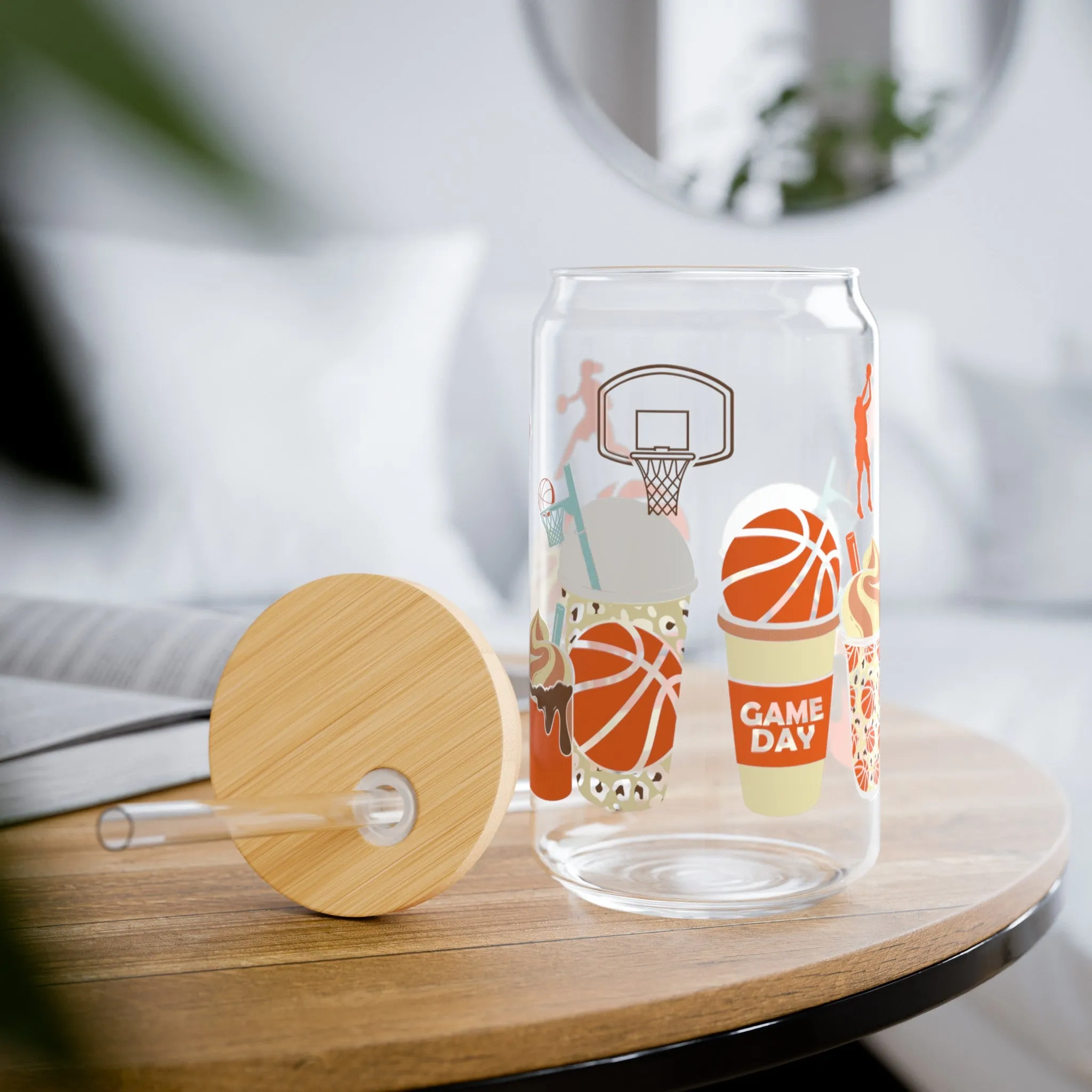 Game Day Basketball | Sipper Glass, 16oz