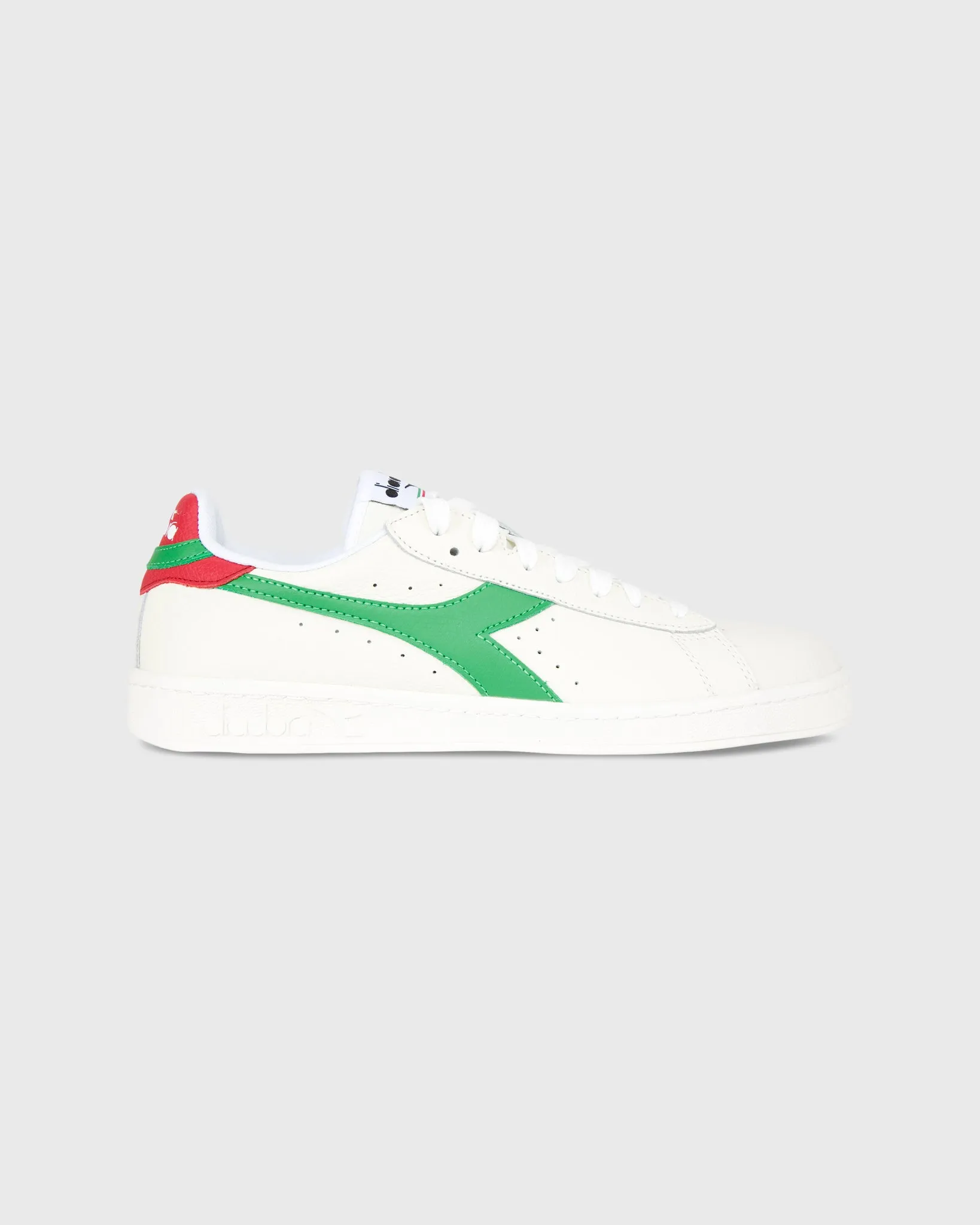 Game L Low Sneaker in White/Meadow Green