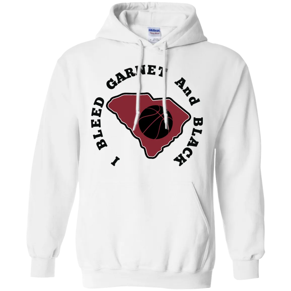 Gildan I Bleed Garnet & Black Pullover Hoodie 8 oz.