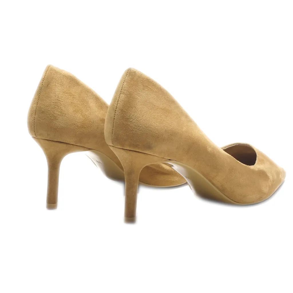 H&M Mid-Heel Shoes Suede Brown Colour For Women