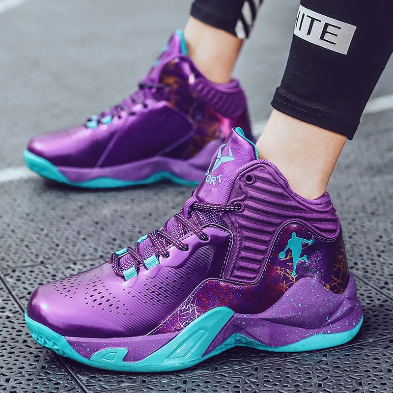 High-Top Sports Basketball Shoes Men Women Kids Fashion Street Basketball Shoes Outdoor Breathable Sneakers