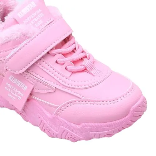 Hopscotch Girls PU Text Print Athletic Shoes in Red Color, UK: 12 (KSX-4593691)