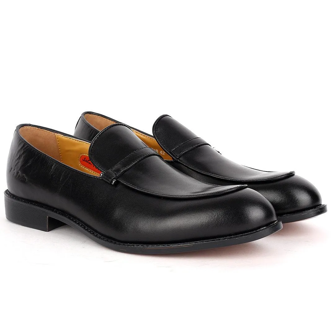 John Foster Classic Black Plain Men's Executive Shoe