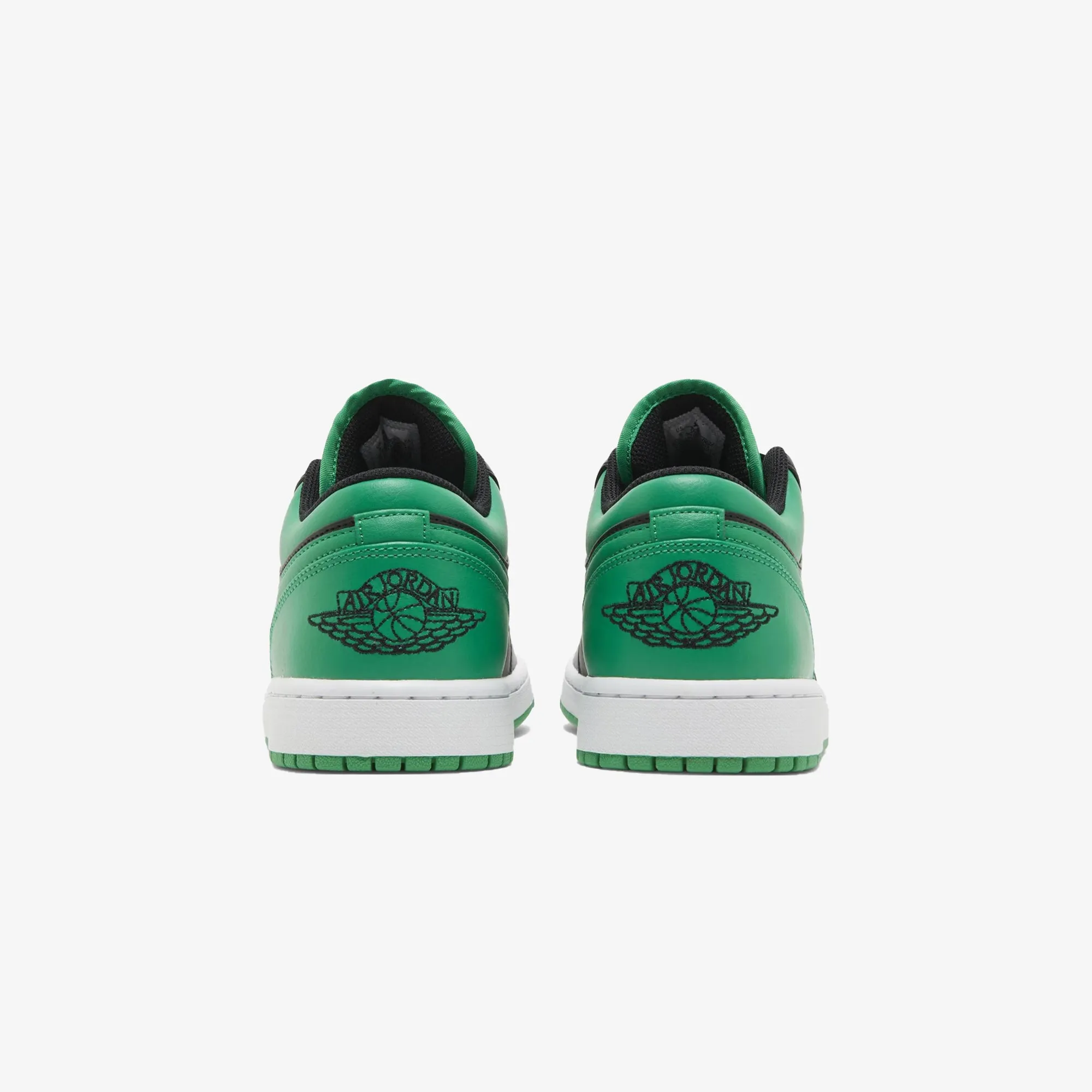 Jordan | AIR JORDAN 1 LOW  { BLACK/BLACK-LUCKY GREEN-WHITE