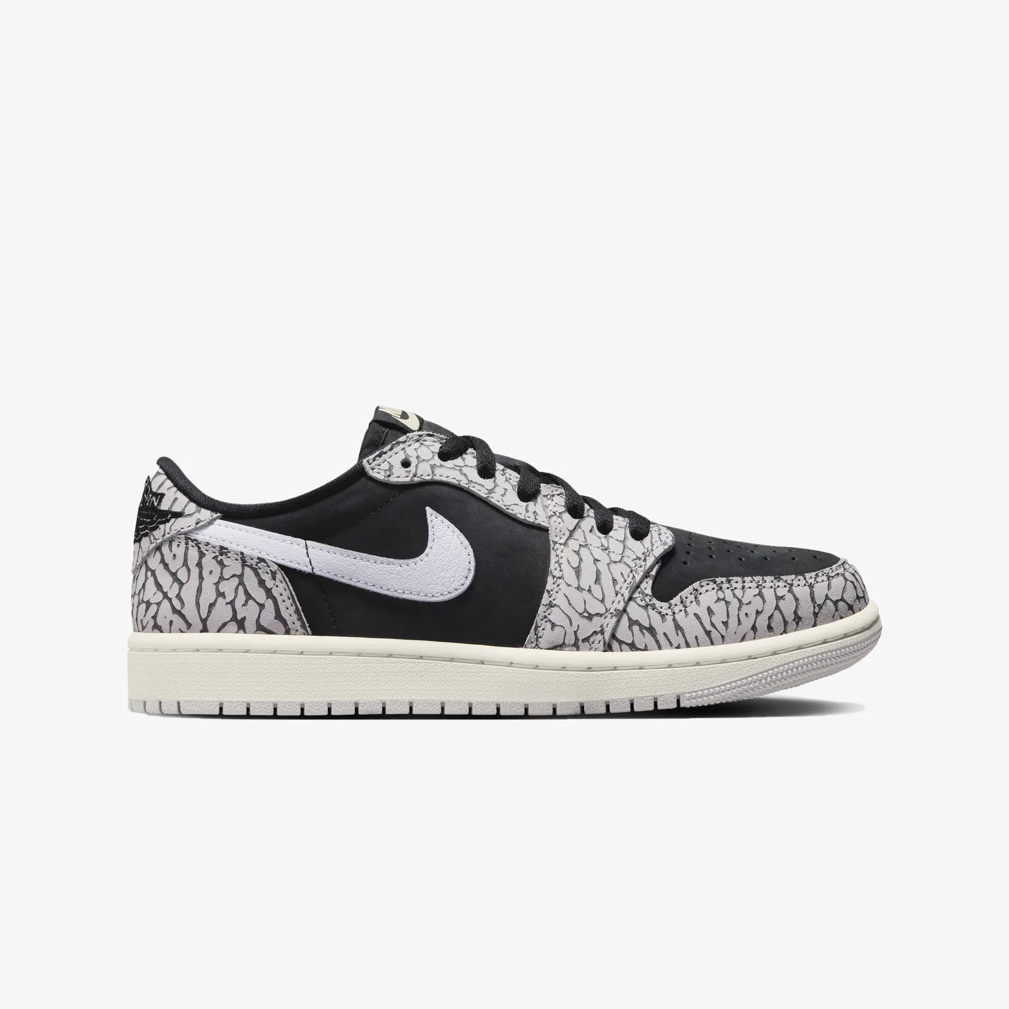 Jordan | AIR JORDAN 1 RETRO LOW OG  { BLACK/MUSLIN-TECH GREY-WHITE