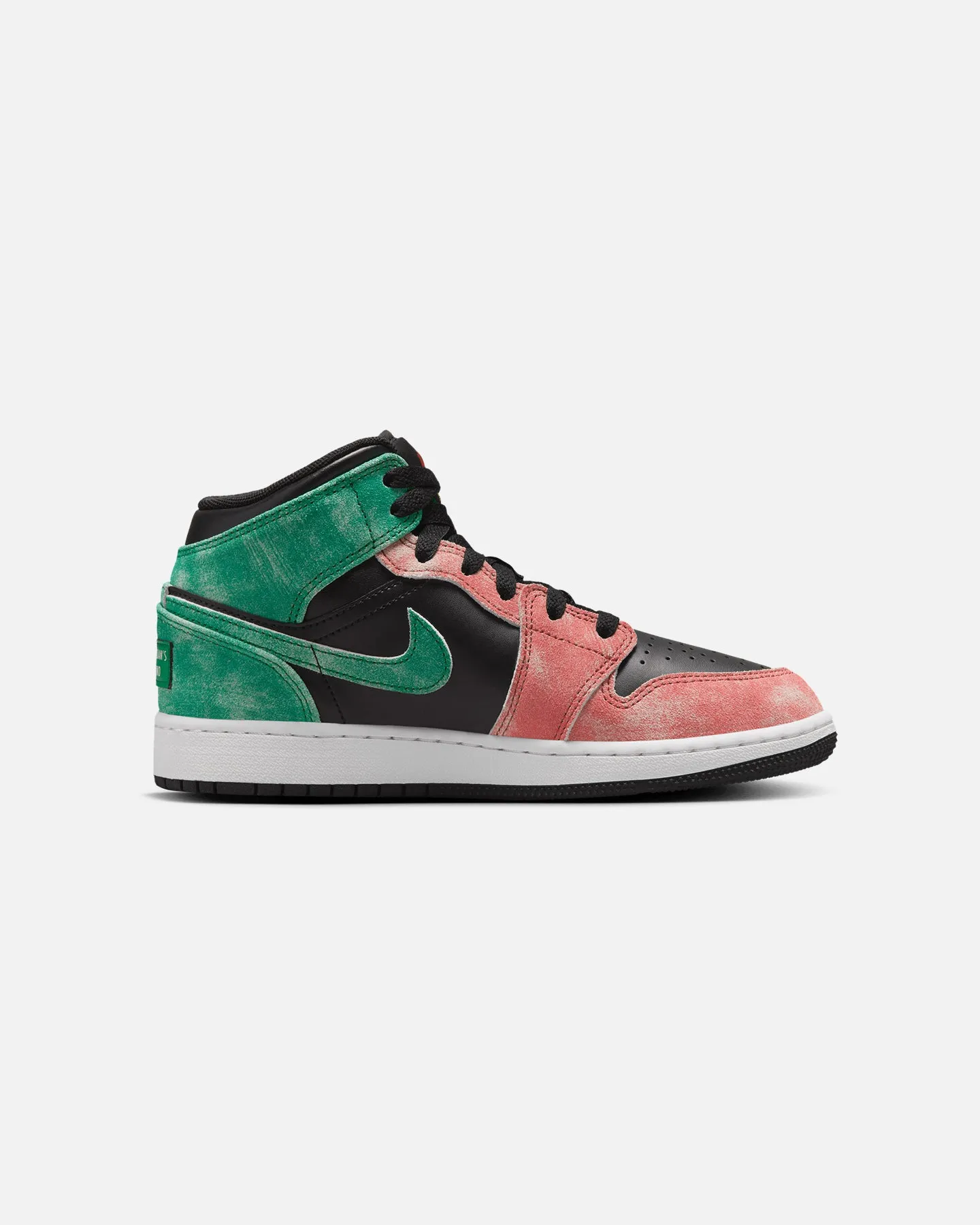 Jordan Kids' Air Jordan 1 Mid SE (GS) Black/Pine Green