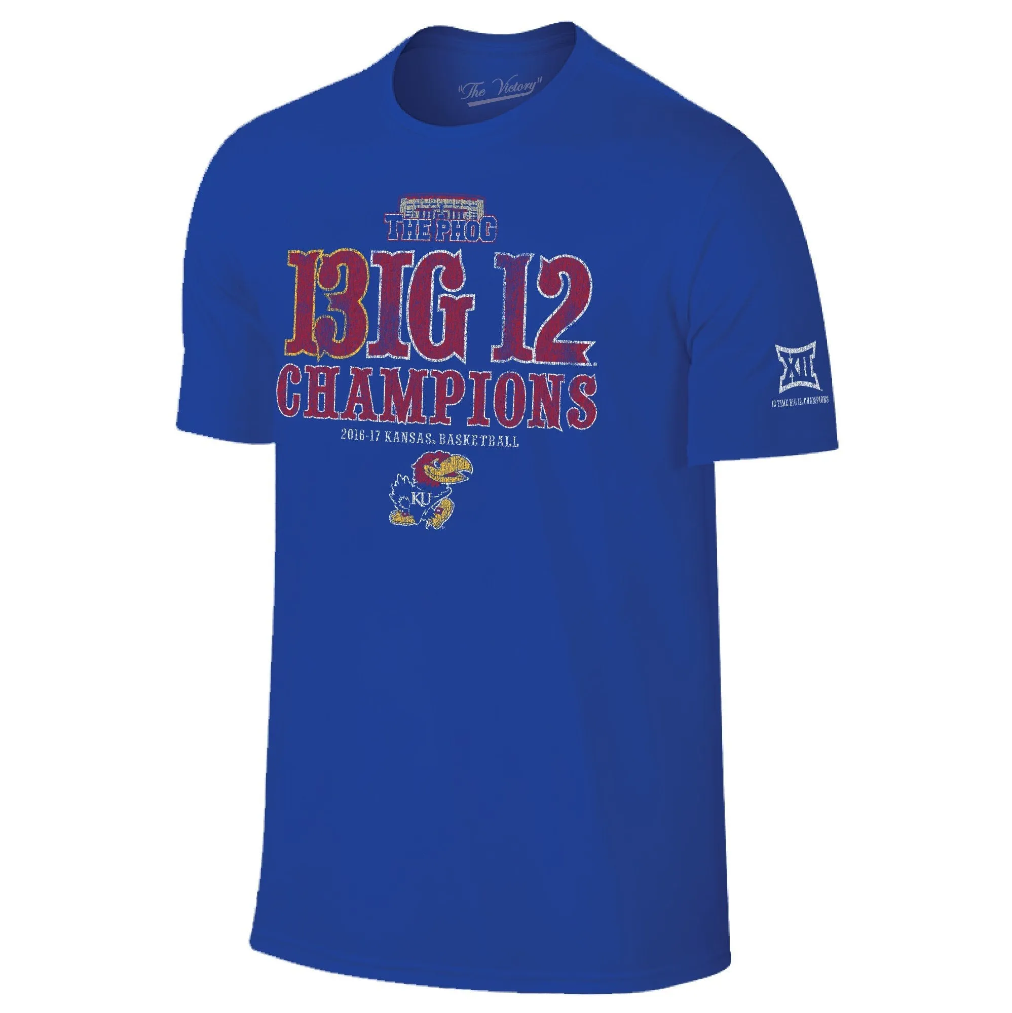 Kansas Jayhawks 13 Straight Big 12 Conference Basketball Champions Phog T-Shirt