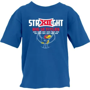 Kansas Jayhawks Blue 84 YOUTH Big XII Conference Champs 12 Straight T-Shirt