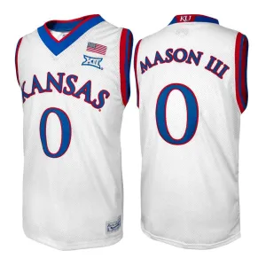 Kansas Jayhawks Frank Mason III #0 Retro Brand Authentic Basketball White Jersey