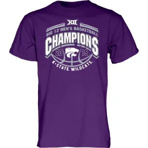 Kansas State Wildcats 2019 BIG 12 Basketball Regular Season Champions T-Shirt