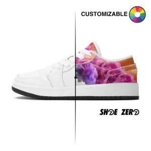 Kids Customizable Low Top Vegan Leather Sneakers