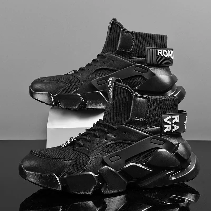 Large Size High Top Basketball Shoes Men Korean Version Of The Trend