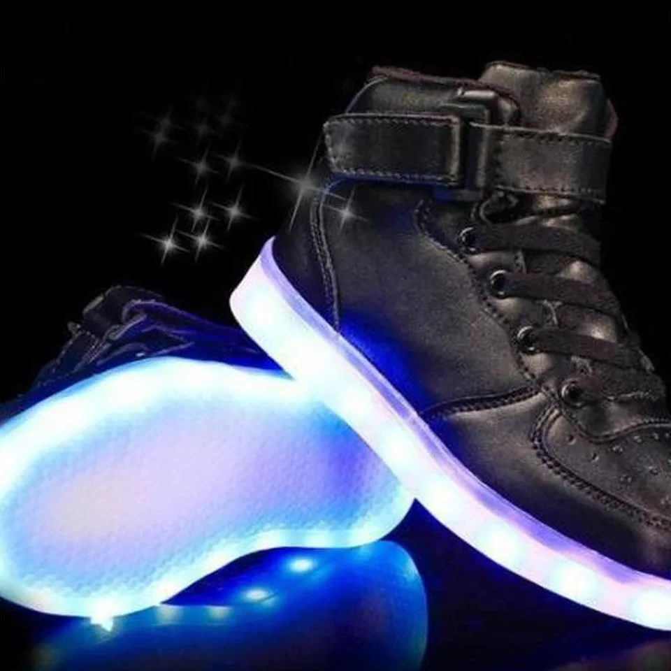 Led Sneakers Black 7 Led Light Colors  | Men & Women Shoes | Led Light Shoes For Men  | Led Light Shoes For Women