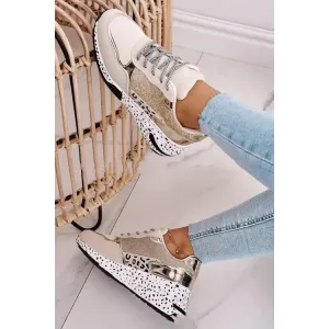 Leopard Print Lace-Up Suede Platform Sneakers