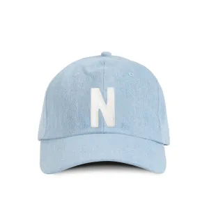 Letter N Baseball Hat Denim